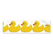 Yellow Rubber Duckie Bumper Sticker