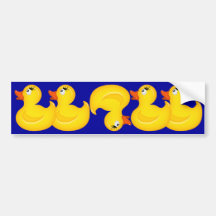 Yellow Rubber Duckies Bumper Stickers