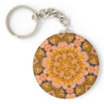 Yellow Rubber Ducks Kaleidoscope Keychain Keyring
