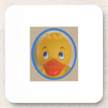 Yellow Rubber Ducky Rolls His  Eyes - Humour Coasters