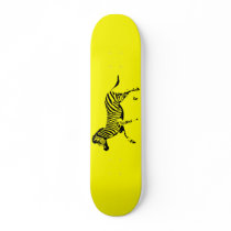 Yellow Running Zebra Skateboard Deck