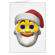 Yellow santa smiley cards