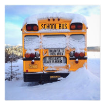 Yellow School Bus Custom Invite