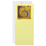 Yellow Seashell Spiral Fractal rack cards