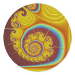 Yellow Seashell Spiral Fractal