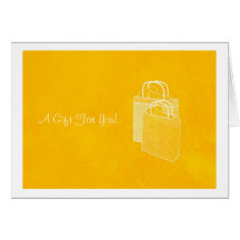 Yellow Shopping Spree Money Enclosed Card