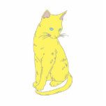 Yellow Siamese Cat photo sculptures