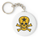 Yellow skull keychains