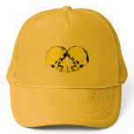 YELLOW SKULLS MESH HATS