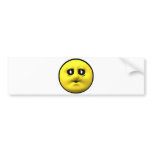 Yellow smiley blowing a kiss bumper stickers