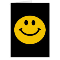 Yellow Smiley Face Greeting Card