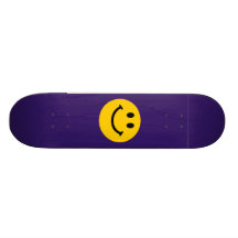 Yellow Smiley Face Custom Skate Board