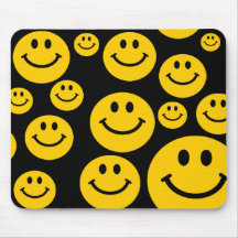 Yellow Smiley face mousepad