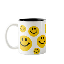 Yellow Smiley Face Coffee Mugs