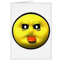 Yellow smiley sticking out tounge card