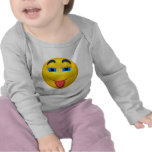 Yellow Smiley Sticking Out Tounge T-shirt