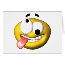 Yellow smiley that went nuts card