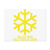 yellow snow has a taste of lemon
