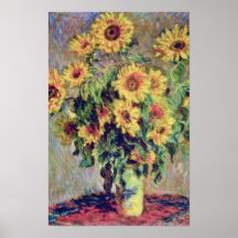 yellow Soleils, Claude Monet flowers Print