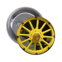 Yellow Spokes Pinback Buttons