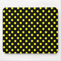 Yellow Spot Polka Dot Mousepad mousepads