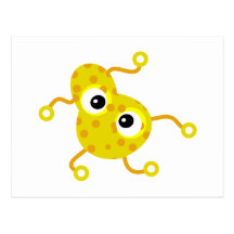 Yellow Spotty Germ Post Card