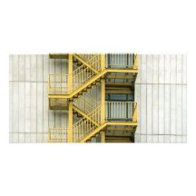 yellow stairways personalised photo card