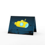 Yellow submarine finds heart greeting card
