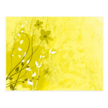 yellow summer flowers post cards