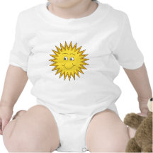 Yellow Summer Sun with a Happy Face. Bodysuit
