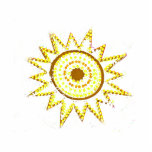 Yellow Sun in Lights Grunge Cutout Acrylic Cut Out
