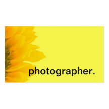Yellow Sunflower Macro Floral Photo Photographer Business Card Templates