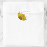 Yellow Sunflower Wedding Envelope Seals stickers