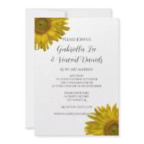 Yellow Sunflower Wedding Invitation