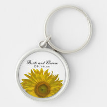 Yellow Sunflower Wedding Keychain