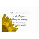 Yellow Sunflower Wedding Reception Card Business Card