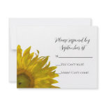 Yellow Sunflower Wedding RSVP Response Card invitations