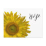 Yellow Sunflower Wedding RSVP Response Postcard