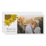 Yellow Sunflower Wedding Thank You Photo Card photo cards