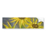 Yellow Sunflowers Blue Sky Oil Painting bumper stickers