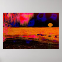 yellow sunset print