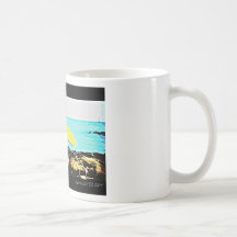 Yellow Surf Board Coffee Mug