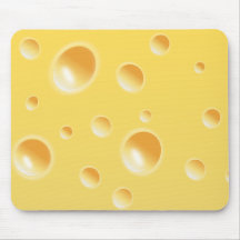 Yellow Swiss Cheese Texture Mousepads