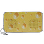 Yellow Swiss Cheese Texture Portable Speakers