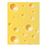 Yellow Swiss Cheese Texture Post Card