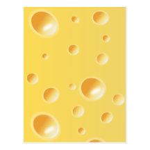 Yellow Swiss Cheese Texture Post Card