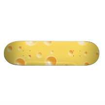 Yellow Swiss Cheese Texture skateboard