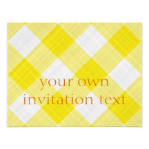 yellow table cloth personalized announcements