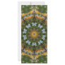 Yellow Tree Flower Kaleidoscope Art 7 Rack Card