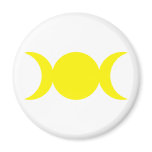 Yellow Triple Goddess Fridge Magnet